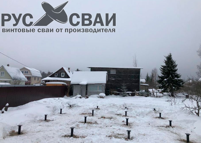 монтаж винтовых свай в тосненском районе