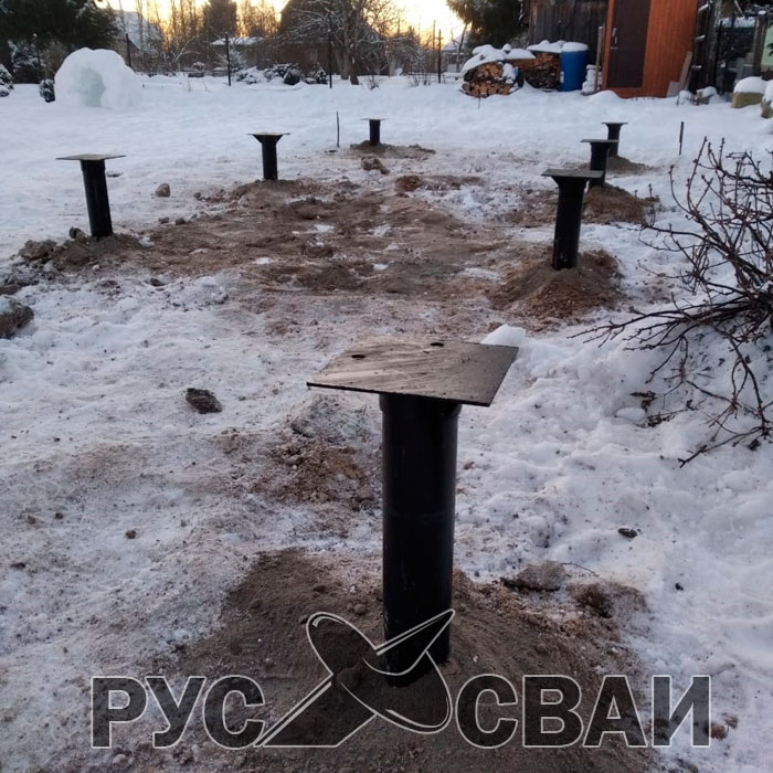 монтаж винтовых свай