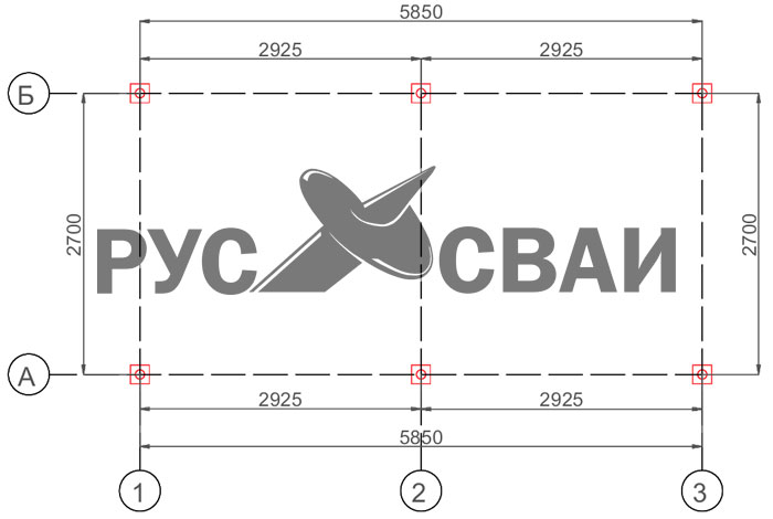 свайное поле для фундамента в васкелово