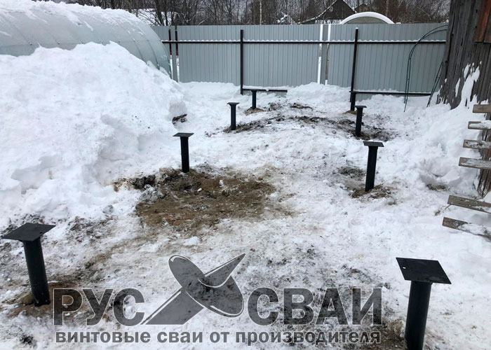 монтаж винтовых свай в вяхтелево